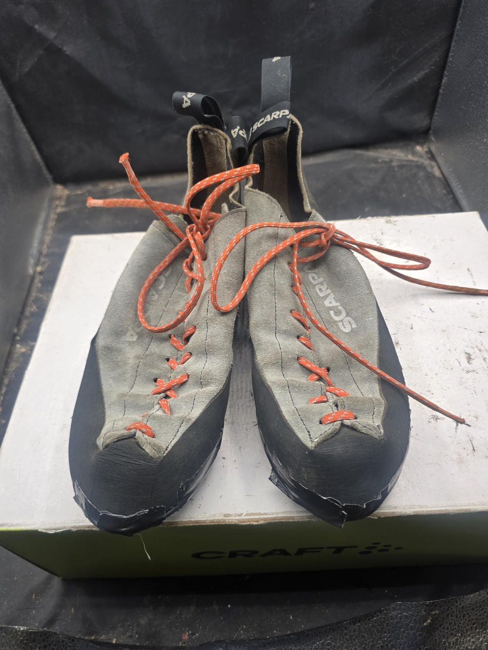 Scarpa Gray and Orange Climbing Sneakers